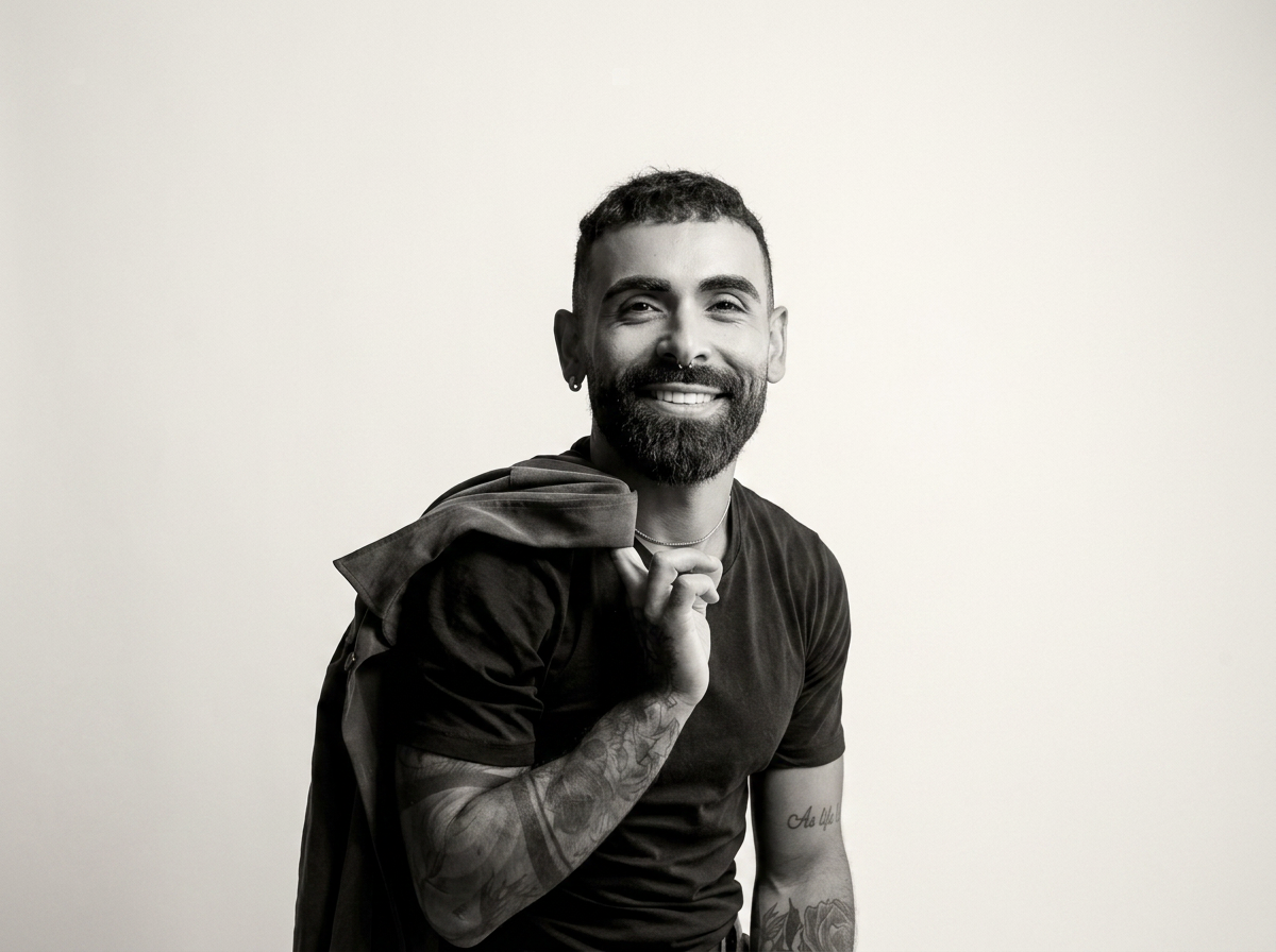 Retrato editorial de Lucas Beraldo